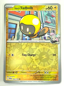 Iono’s Tadbulb 052/159 Reverse Holo Journey Together Pokemon TCG - Near Mint NM - Image 3