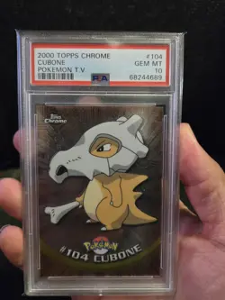 PSA 10 2000 Pokemon Game Topps Chrome Cubone TV Rare Base Set Series 2 GEM MINT - Image 3