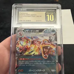 CGC Pristine 10 Japanese Pokemon TCG Charizard EX 066/108 SV3 Ruler of the Flame - Image 2