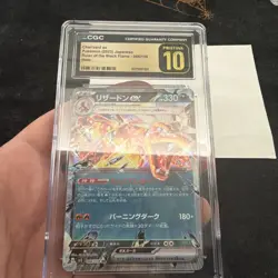 CGC Pristine 10 Japanese Pokemon TCG Charizard EX 066/108 SV3 Ruler of the Flame - Image 3
