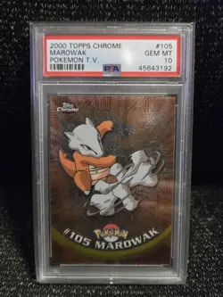 PSA 10 2000 Pokemon Game Topps Chrome Marowak TV Rare Base Set Series 2 GEM MINT - Image 1