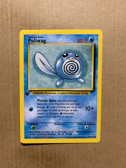 1st Edition SPANISH Poliwag 59/102 Base Set - Common Pokemon Card - NM/Mint - Image 1