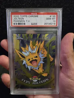 PSA 10 2000 Pokemon Game Topps Chrome Jolteon TV Rare Base Set Series 2 GEM MINT - Image 3