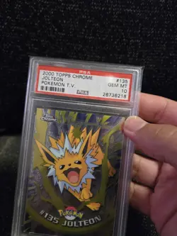 PSA 10 2000 Pokemon Game Topps Chrome Jolteon TV Rare Base Set Series 2 GEM MINT - Image 5