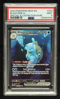 Blastoise ex Special Illustration Rare Pokemon Scarlet & Violet 151 MEW PSA 9 - Image 1