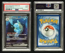 Blastoise ex Special Illustration Rare Pokemon Scarlet & Violet 151 MEW PSA 9 - Image 3