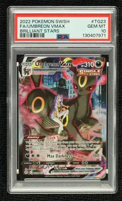 Full Art Umbreon VMAX Pokemon Brilliant Stars Trainer Gallery PSA 10 GEM MT - Image 1