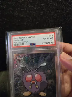 PSA 10 2000 Pokemon Game Topps Chrome Venonat TV Rare Base Set Series 1 GEM MINT - Image 5