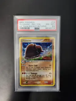 2004 Pokemon Ex Team Rocket Returns Piloswine Reverse Holo #13 PSA 8.5 Pokemon - Image 1