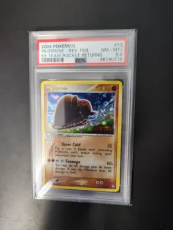 2004 Pokemon Ex Team Rocket Returns Piloswine Reverse Holo #13 PSA 8.5 Pokemon - Image 2