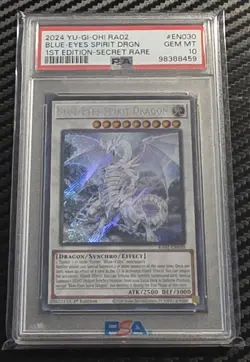 🔥🔥 2024 YUGIOH RA02 BLUE EYES SPIRIT DRAGON SECRET RARE PSA 10 🔥🔥 - Image 1
