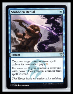 MTG Stubborn Denial #56 Khans of Tarkir Regular Uncommon Magic Card TCG NM - Image 1