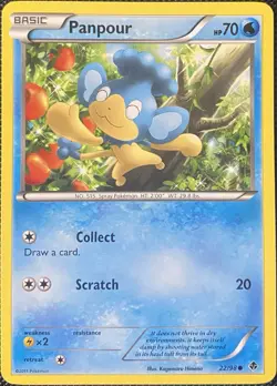 Panpour 22/98 Emerging Powers Regular - Pokemon Card - Image 1