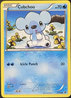 Cubchoo 29/98 Emerging Powers Regular - Pokemon Card - Image 1