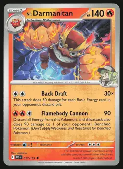 SV09: Journey Together N's Darmanitan #027/159 Uncommon Pokemon Card - Image 1