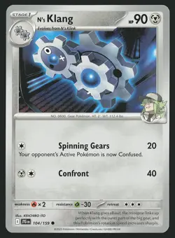 SV09: Journey Together N's Klang #104/159 Common Pokemon Card - Image 1