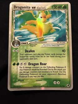 Pokemon TCG Dragonite EX Dragon Frontiers Holo Card 91/101 Delta Species LP-MP - Image 1