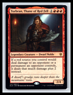 MTG Torbran Thane of Red Fell #147 Throne of Eldraine Regular Rare Magic Card NM - Image 1