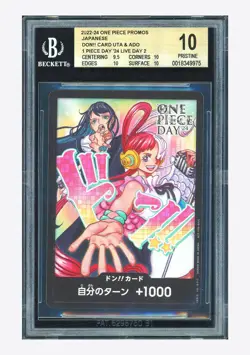 One Piece BGS 10 PRISTINE Don!! Card Uta & Ado 2024 One Piece Day Live Day JPN - Image 1
