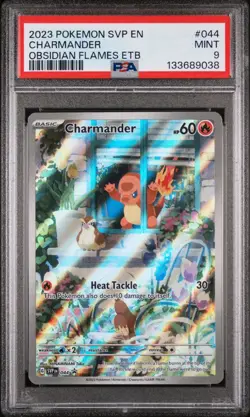Pokemon Charmander Obsidian Flames ETB Promo SVP en #044Graded Card PSA 9 - Image 1