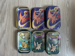 Lot of 4 EMPTY (Duplicates) Pokemon Mini Tins Charizard Pikachu WITH CARDS - Image 2