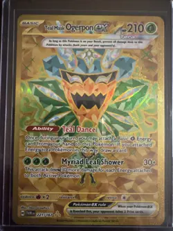 Pokemon TCG Teal Mask Ogerpon EX Holo Card 221/167 Sv06 Twilight Masquerade - Image 1