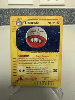 Pokemon Card Electrode Aquapolis Holo W Swirl Rare #H7 / H32 2002 E Series - Image 1