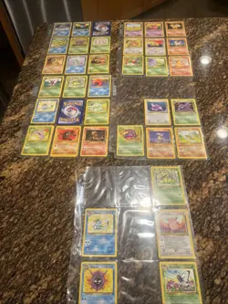 Vintage Bulk Base Cards Pokemon 56 Card Lot With Sleeve 1990’s - Image 1