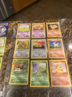Vintage Bulk Base Cards Pokemon 56 Card Lot With Sleeve 1990’s - Image 2