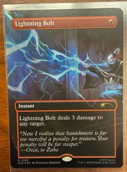 FOIL Lightning Bolt - Rainbow Foil MTG Avatar: The Last Airbender Secret Lair - Image 1
