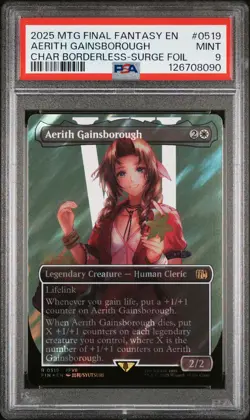 2025 Magic The Gathering Final Fantasy #0519 Aerith Gainsborough PSA9 - Image 1