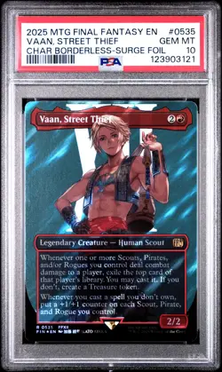 3121 Vaan Street Thief 2025 MTG Final Fantasy #0535 Surge Foil PSA 10 - Image 1