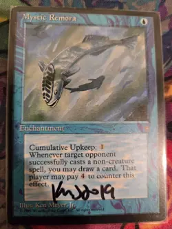 Signed Mystic Remora - Ice Age (ICE) - MTG - Magic: The Gathering - Image 1