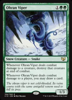 Slightly Played, English - 1 x MTG Ohran Viper Commander 2015 - Image 1