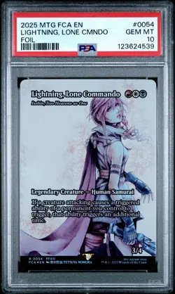 4539 Lightning Lone Commando 2025 MTG Final Fantasy FCA #0054 Foil PSA 10 - Image 1