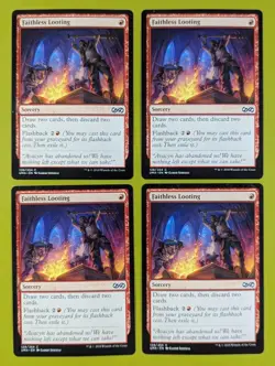 Faithless Looting x4 Ultimate Masters 4x Playset Magic the Gathering MTG - Image 1