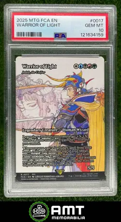 4159 2025 Magic: The Gathering Warrior Of Light #0017 Foil PSA 10 Final Fantasy - Image 1