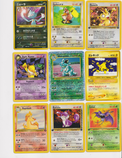 9 cards Pokemon lot Hypno Rapiddash Rattata Nidoqueen Meowth plus - Image 1