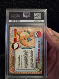 PSA 10 2000 Pokemon Game Topps Chrome Dragonite TV Rare Base Series 2 GEM MINT - Image 2