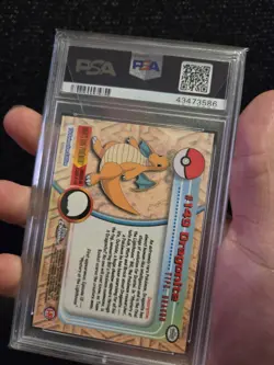 PSA 10 2000 Pokemon Game Topps Chrome Dragonite TV Rare Base Series 2 GEM MINT - Image 4