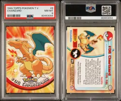 1999 TOPPS POKEMON TV #6 CHARIZARD PSA 8 - Image 3