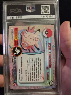 PSA 10 2000 Pokemon Game Topps Chrome ClefableTV Rare Base Series 1 GEM MINT - Image 4