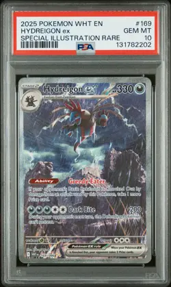 2025 POKEMON WHT EN-WHITE FLARE SPECIAL ILLUSTRATION RARE HYDREIGON EX PSA 10 - Image 1