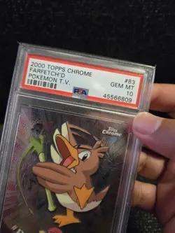 PSA 10 2000 Pokemon Game Topps Chrome Farfetch'd TV Rare Base Series 2 GEM MINT - Image 5