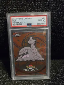 PSA 10 2000 Pokemon Game Topps Chrome Muk TV Rare Base Set Series 2 GEM MINT - Image 1