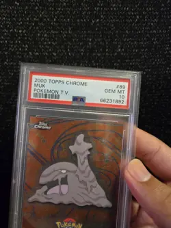 PSA 10 2000 Pokemon Game Topps Chrome Muk TV Rare Base Set Series 2 GEM MINT - Image 5