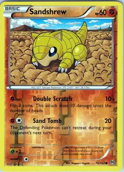 Sandshrew 75/162 Common - Pokemon TCG XY: Breakthrough - Reverse Holo (NM) - Image 1