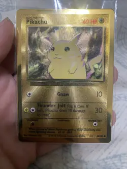 Pokemon Gold Metal Pikachu 58/102 Celebrations Ultra Premium Collection - Image 1