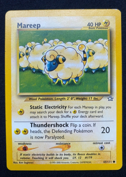 Pokemon TCG Mareep Neo Genesis 65/111 Regular (MP) - Image 1