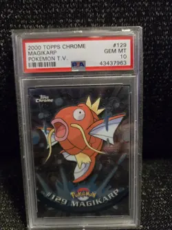 PSA 10 2000 Pokemon Game Topps Chrome Magikarp TV Rare Base Series 2 GEM MINT - Image 1